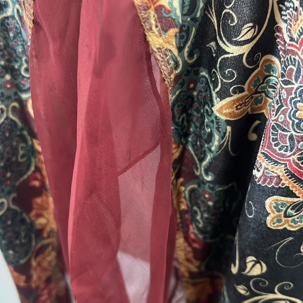 Velvet multicolored‎ cardigan